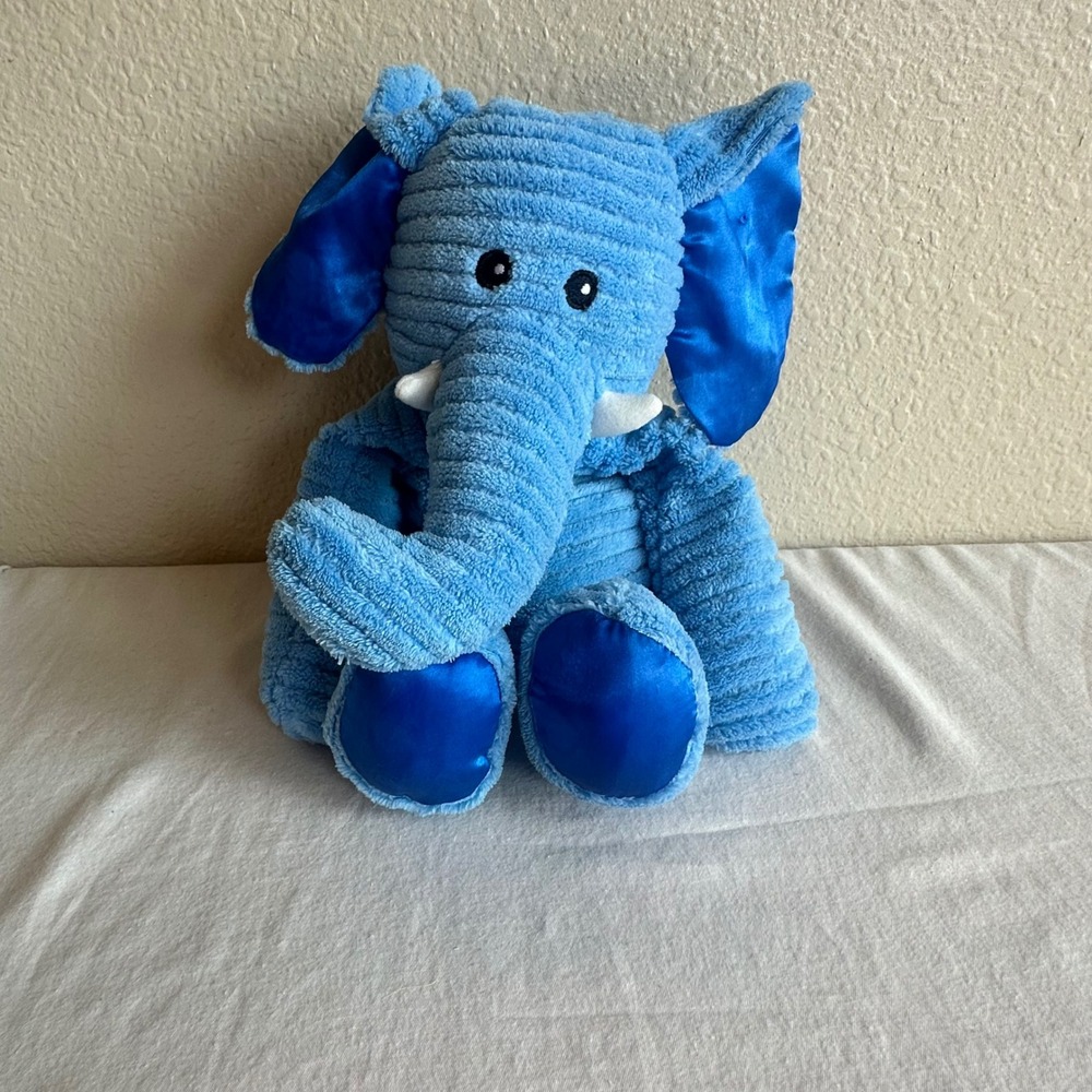 Warmies Blue Elephant Microwavable Lavender Scented Weighted Plush Heat Pad 15"